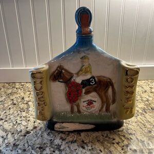 CHURCHILL DOWNS 1971 JIM BEAM BOURBON WHISKEY DECANTER STOPPER,RUN FOR THE ROSES